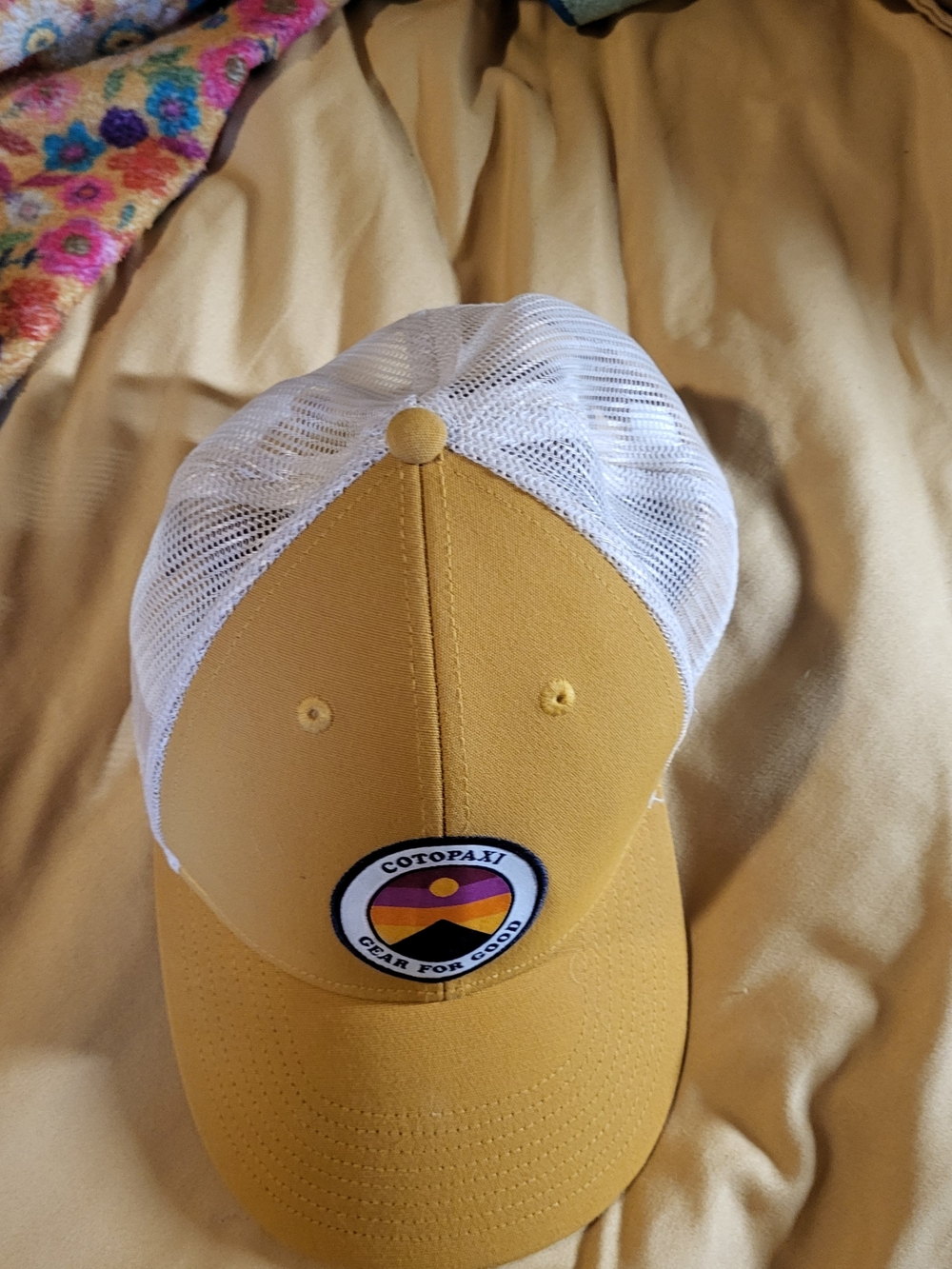 EUC Cotopaxi Mustard Yellow Mesh Patch Trucker Hat - Picture 2 of 8